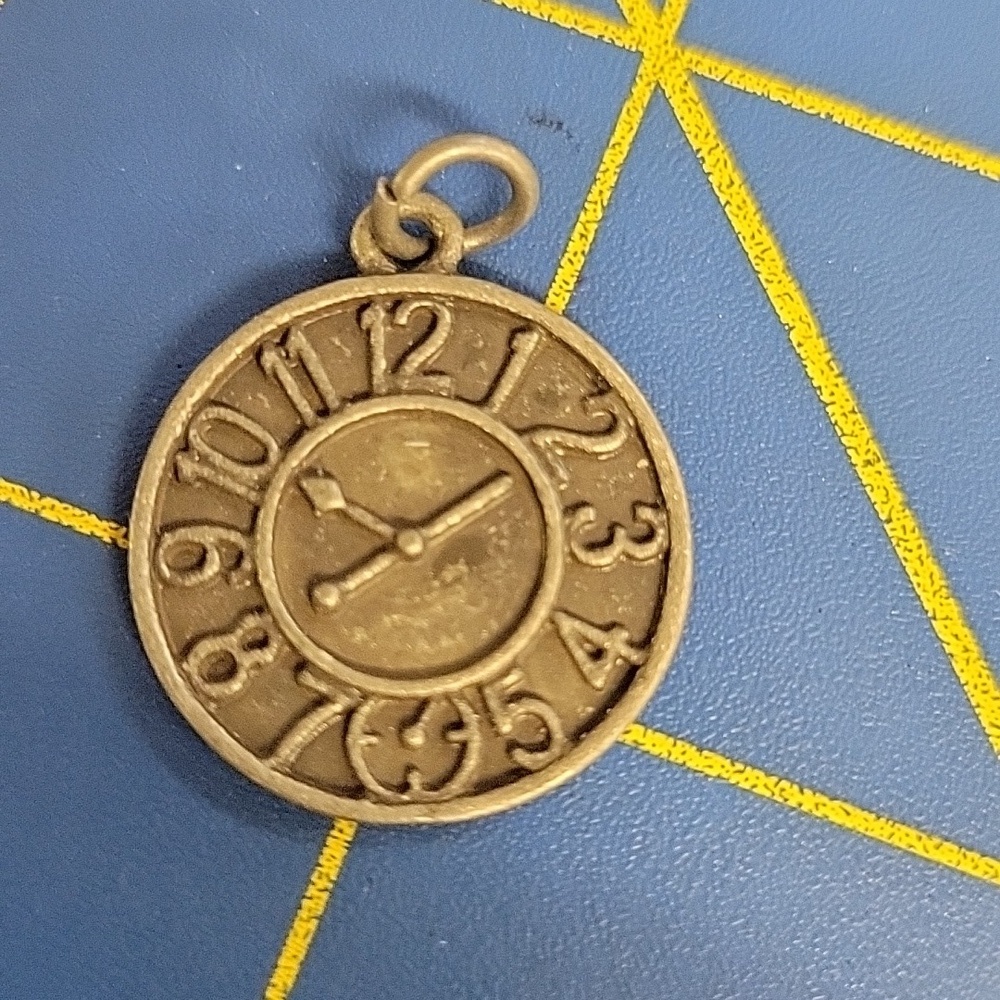 Pewter Charm 1" Clock